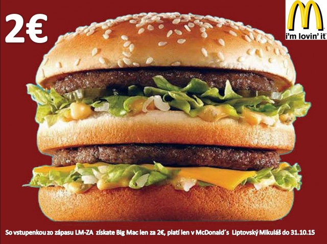 So vstupenkou LM-ZA získate Big Mac len za 2 eurá