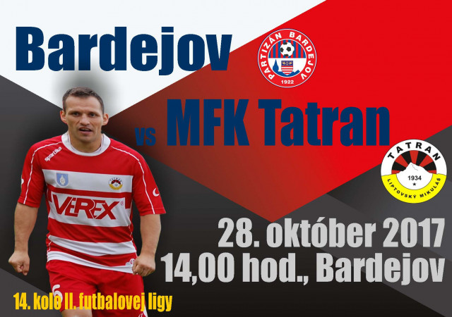 V sobotu si MFK Tatran zmeria sily s Bardejovom