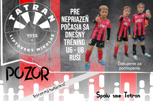 OZNAM PRE KATEGÓRIE U8, U7, U6