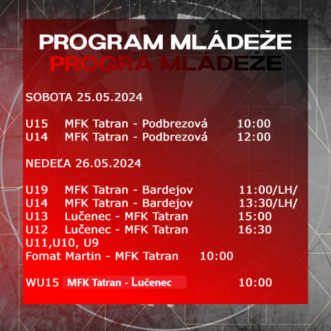 PROGRAM MLÁDEŽE NA VÍKEND