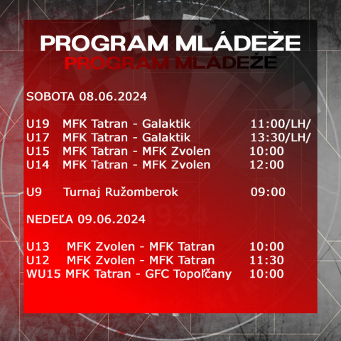 PROGRAM MLÁDEŽE NA VÍKEND